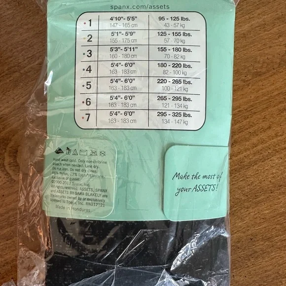 SPANX Black Shaping Tights Size 4 NIP 3 Pair - Picture 2 of 3